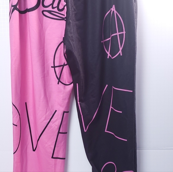 Black and Pink Baggy Joggers Y2K - Picture 7 of 7